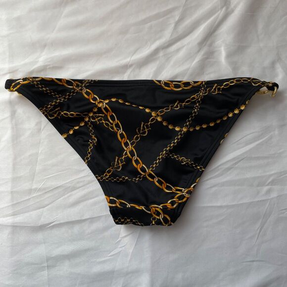 Victoria's Secret Black Chains Equestrian Swim Bottom Small Women's - Picture 2 of 6